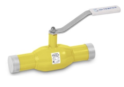 Кран шаровой Temper DN25 PN-40 ГАЗ приварной желтый
